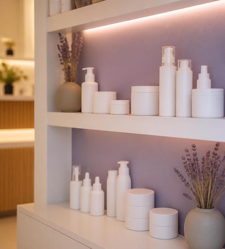 Skincare product display